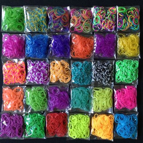 30 Colors 3000 Rubber Bands Refill For Rainbow Loom Kit