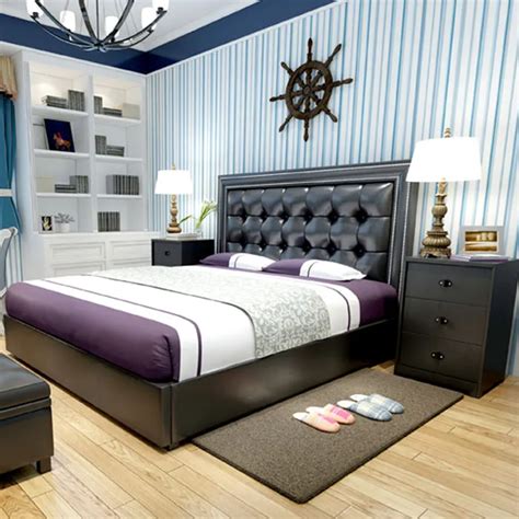 modern design soft bed bedroom furniture bed ,bedside,mattress-in Beds ...