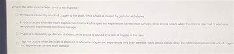 Solved What is the difference between anoxia and | Chegg.com