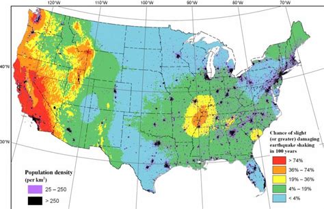 Map: Earthquake Shake Zones Around the U.S. | KQED