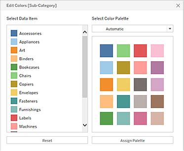 Color Palettes and Effects - Tableau