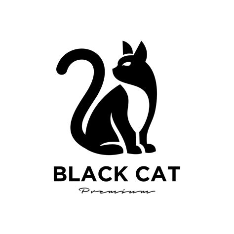 Black cat simple logo design 2373233 Vector Art at Vecteezy