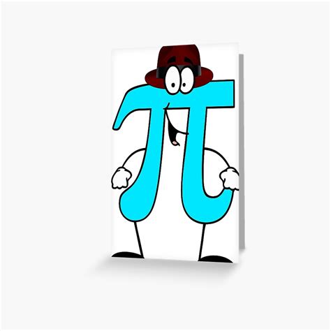 "π pi cartoon design π" Greeting Card for Sale by Handstand365 | Redbubble