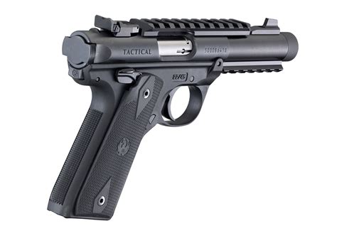 Ruger Mark IV 22/45 Tactical .22LR 4.4" Threaded Barrel Blued Rimfire Semi-Automatic Pistol ...