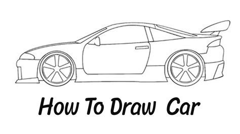 how to draw a car Step by Step Easy | Car drawings, Simple car drawing ...