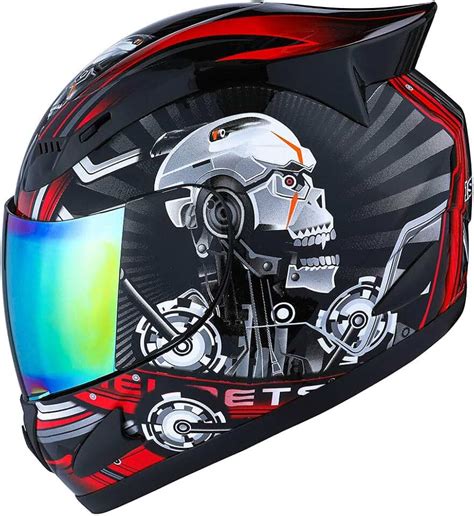 Amazon.com: red motorcycle helmet