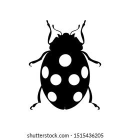 Ladybug Flat Icon Vector Silhouette Isolated Stock Vector (Royalty Free ...