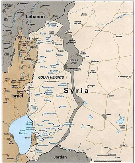 Map of Golan Heights - MapSof.net