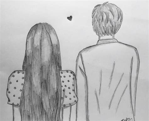 Cute Couple Pencil Sketch | Easy love drawings, Sketches, Pencil sketches easy