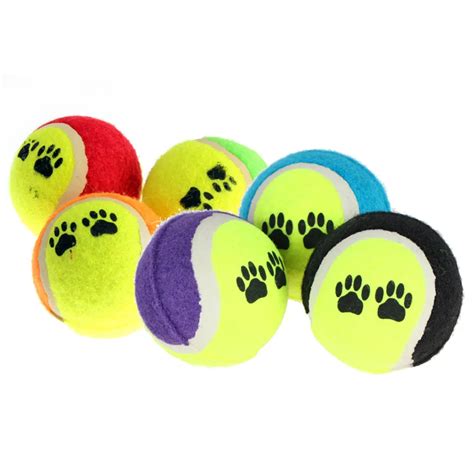 Free shipping 12pcs 6.5cm Mini Tennis Ball for Pet Chew Toy Tennis Ball Paw Pet Toy Ball ...