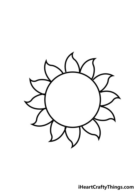 Sun Drawing - How To Draw The Sun Step By Step