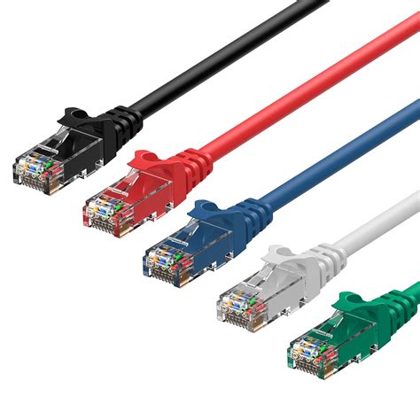 Ethernet Cable, Rankie 5-Pack RJ45 Cat 6 Ethernet Patch LAN Network ...