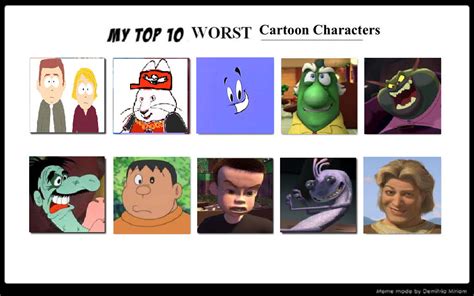 Top 10 Worst Cartoon Characters Of All Time