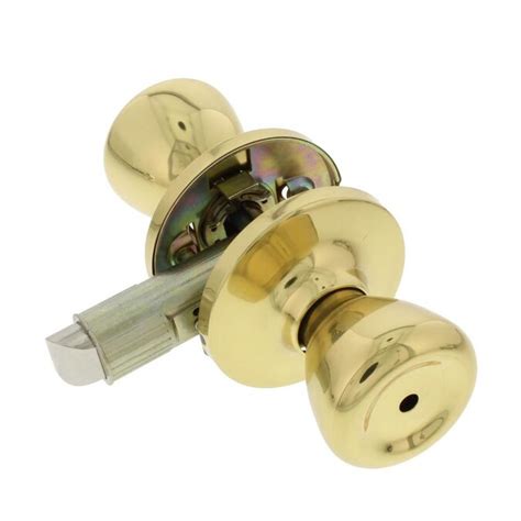 Road & Home Polished Brass Privacy Door Knob in the Door Knobs department at Lowes.com