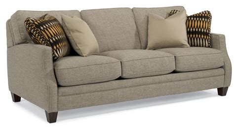 Flexsteel Lenox Transitional Sofa with Scalloped Arms | A1 Furniture & Mattress | Sofas