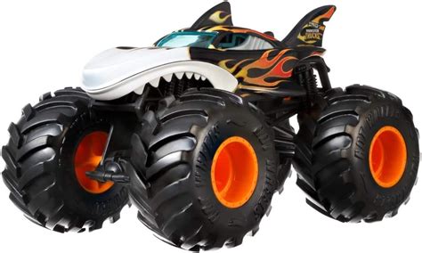 Amazon.com: Hot Wheels Monster Trucks Shark WREAK die-cast 1:24 Scale ...