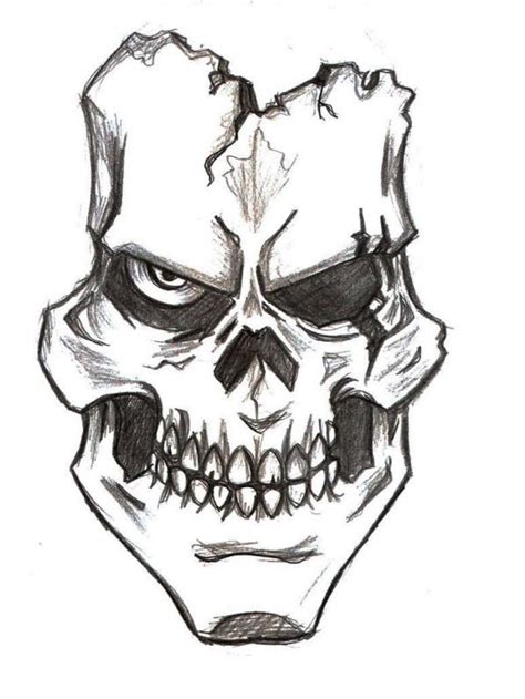 skull drawing easy scary - Jong Shearer