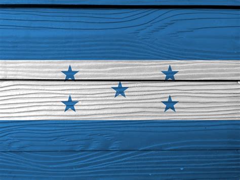 Grunge Honduran Flag Texture, a Horizontal Triband of Blue and White with Five Blue Stars. Stock ...