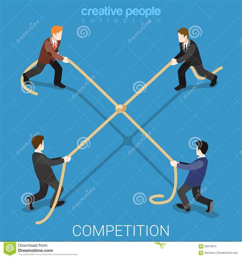 Tug War Competition With Rope. Hands Pulling Rope Together, Teamwork Concept. Sketch Hand Drawn ...