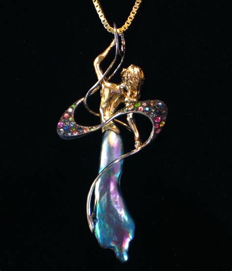 Natural Abalone Pearl Pendant Dancer – Kirk Milette Jewelry