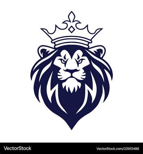 Lion Head Crown Logo