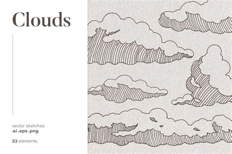 Collection of clouds drawings (877613)