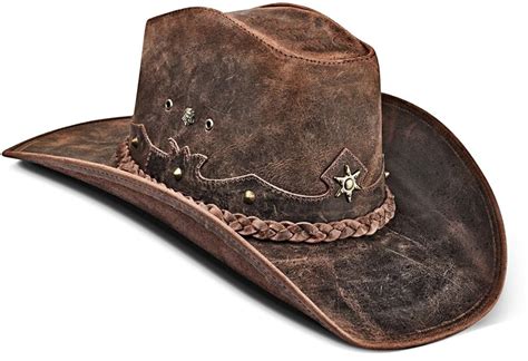 Mens Cowboy Hat Western Genuine Leather Hats Texas Hat | Etsy