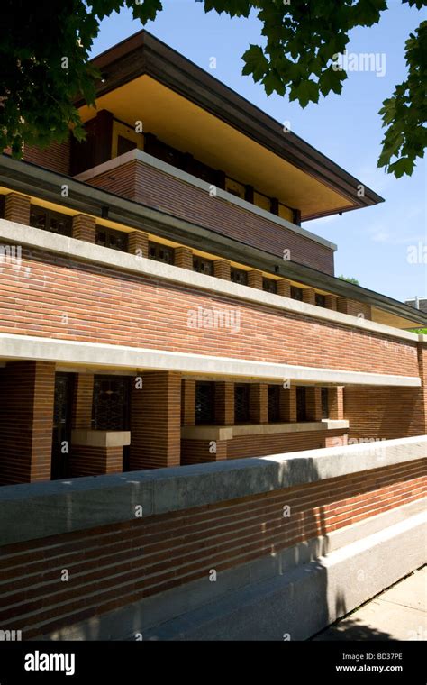 The Robie House Frank Lloyd Wright prairie style masterpiece Chicago Illinois Stock Photo - Alamy