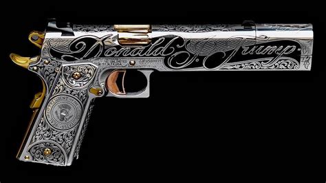 Donald Trump’s custom built and engraved 1911 pistol. : r/ATBGE