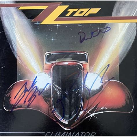 Signed ZZ Top Eliminator Album Cover