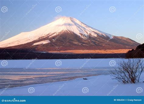 Mount Fuji in Winter II stock photo. Image of mountain - 506434