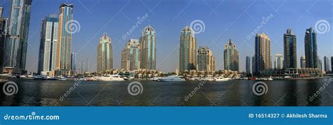 Dubai Marina Skyscrapers stock image. Image of east, marina - 16514327