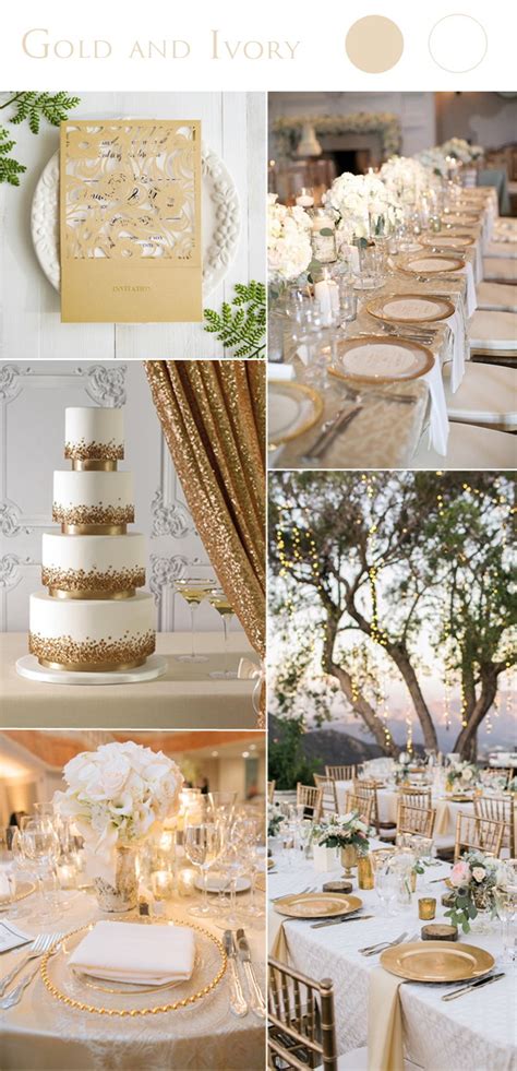 2017 Wedding Color Scheme Trends: Gold and Ivory – Stylish Wedd Blog