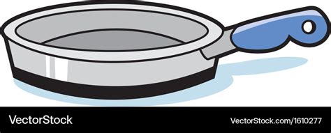 Cartoon frying pan Royalty Free Vector Image - VectorStock