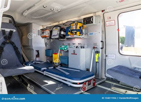 Stretcher and Medical Equipment in a Emergency Medical Services ...