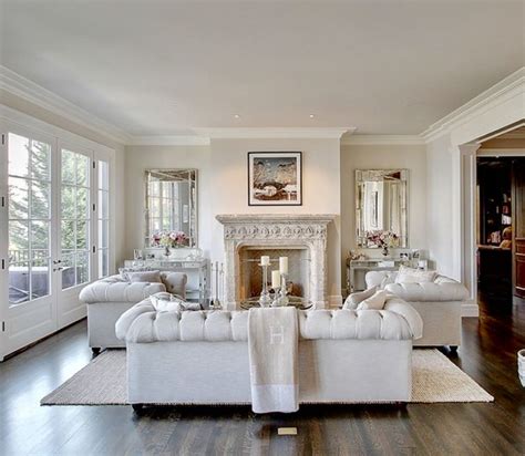 Gorgeous transitional white living room decor | White living room decor ...