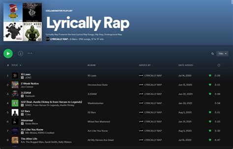 Follow Lyrically Rap’s Spotify Playlist: 296 hip hop songs and updated weekly – Lyrically Rap