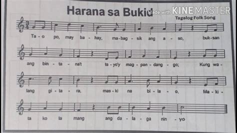 Awit Sa Bukid Folk Song Lyrics