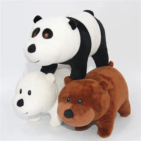 Cute Cartoon We Bare Bears Grizzly Panda Ice Bear Plush Soft Stuffed ...