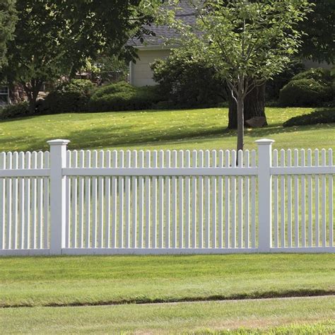 Freedom Ready-to-Assemble Keswick 4-ft H x 8-ft W White Vinyl Fence Panel in the Vinyl Fence ...