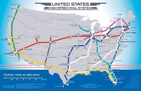 Map for the route of a potential high speed rail system in North America : r/MapPorn