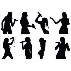 Free Silhouette Singing Cliparts, Download Free Silhouette Singing ...