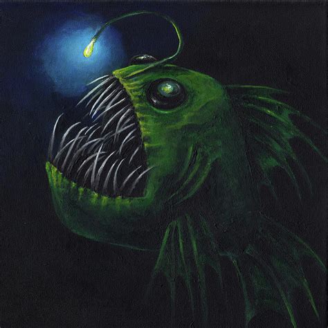 Angler Fish Painting by Alyssa Davis - Pixels