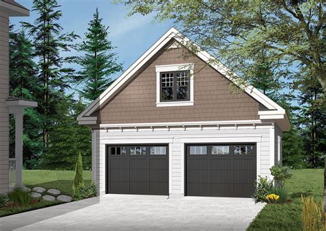 Traditional two-car garage with bonus room - 1222