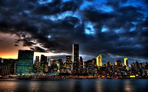 Photo of cityscape, cityscape, city, night, New York City HD wallpaper ...