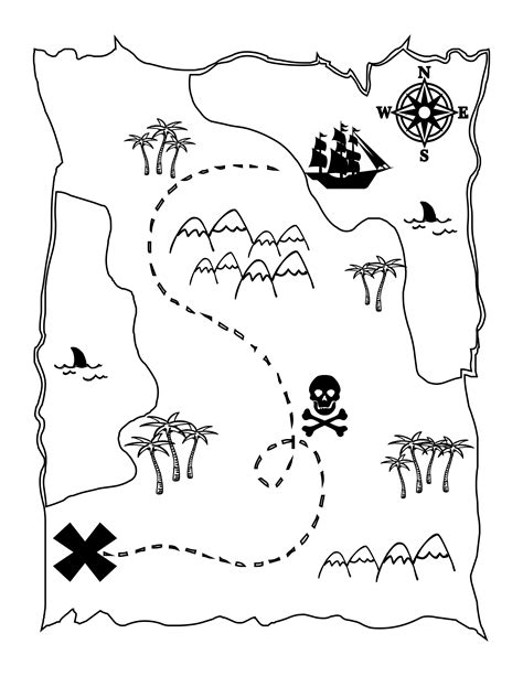 Printable Treasure Map Kids Activity – Let's DIY It All – With Kritsyn Merkley | Pirate maps ...