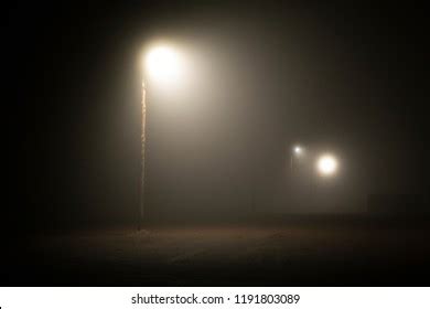 Street Lights Foggy Misty Night Lamp Stock Photo 1191803089 | Shutterstock