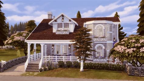 Cottagecore Dream House 🌷🌿 Spring Inspired Home 🌷🌿 The Sims 4 Speed ...