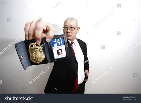 An Fbi Agent With A Badge. Stock Photo 40600615 : Shutterstock