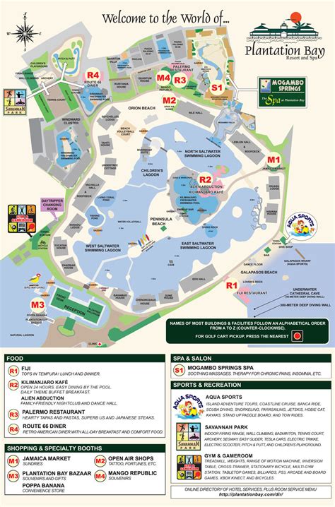 Plantation Bay Resort and Spa - Hotel map